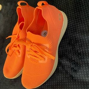 Neon Orange Skechers